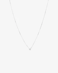 Pendentif rond TW à lunette brillante de 0,25 carat en or blanc 18 carats