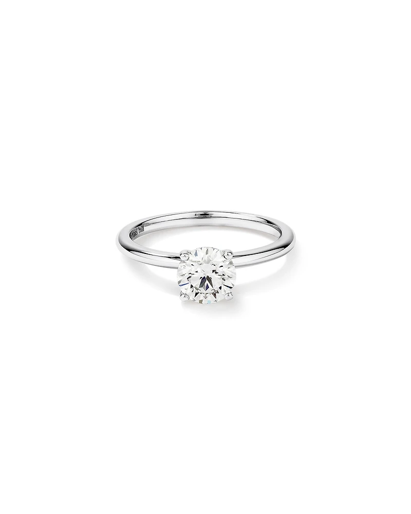 Carat TW Round Brilliant Laboratory-Grown Diamond Solitaire Engagement Ring in 14kt Gold