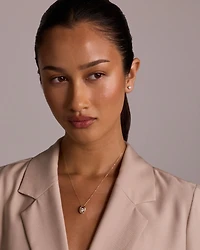 Lume Lab Oval Pendant with 0.50 Carat TW of Laboratory-Grown  Diamond in 10kt White Gold