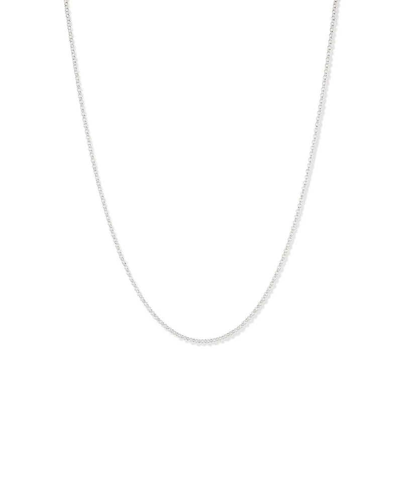 45cm (18") 2mm-2.5mm Width Belcher Chain in Sterling Silver