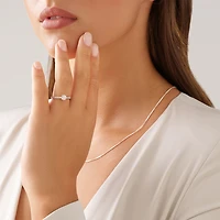 Engagement Ring with 0.78 Carat TW of Diamonds in 14kt White Gold