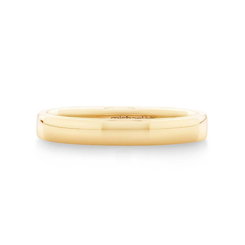 Half Round Wedding Band 10kt Yellow Gold