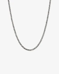 60cm (24") Oxidised Curb Chain in Sterling Silver