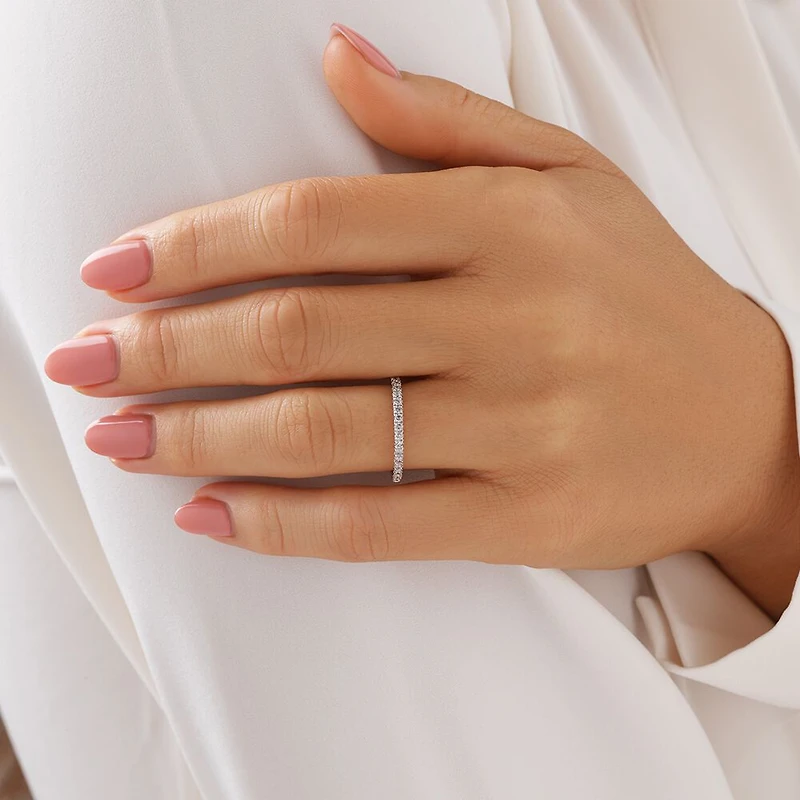 Wedding Band with Carat TW of Diamonds in 14kt Gold