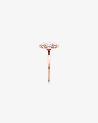 2.34 Carat TW Oval Cut Laboratory-Grown Diamond Halo Engagement Ring in 14kt Rose Gold