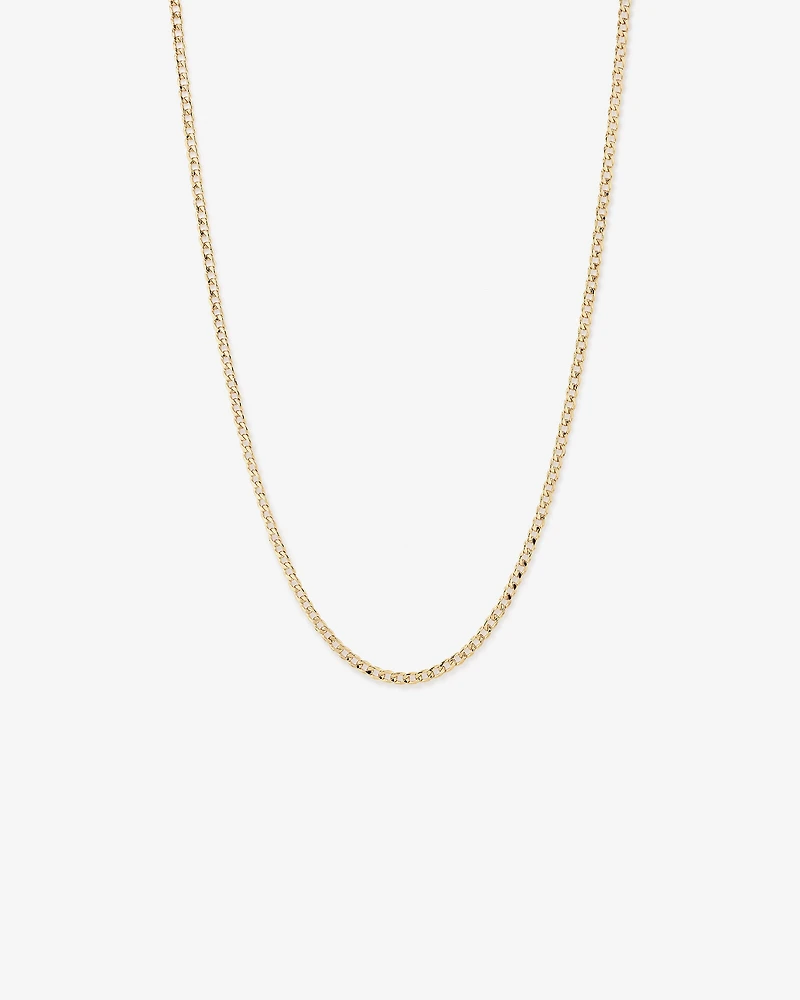 55cm (22") 3.9mm Width Semi Solid Curb Chain in 10kt Yellow Gold