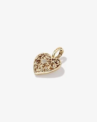 Diamond Heart Enhancer Pendant in 10kt Yellow Gold