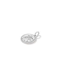 Diamond Accent Sagittarius Zodiac Pendant in Sterling Silver