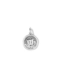 Pendentif zodiaque Vierge avec accents de diamants en argent sterling