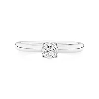 Solitaire Engagement Ring with Carat TW of Diamonds in 14kt White Gold