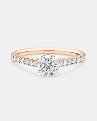 Engagement Ring with 1 1/4 Carat TW of Diamonds in 14kt Rose/White Gold