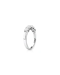 Alliance à cinq pierres Evermore en or blanc 14 K avec diamants totalisant 1 ct