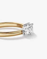 Bague en or jaune et blanc 14 carats avec diamants Signature 101 de 1,00 carat TW