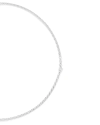 Chaîne de béchers ovale de 55 cm (22 po) de 3 mm à 3,5 mm de largeur en argent sterling