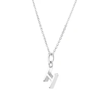 "H" Initial Pendant in Sterling Silver