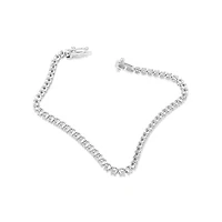 Bracelet tennis en diamants cultivés en laboratoire TW de 1,80 carat serti en or blanc 10 carats