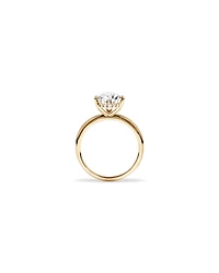 3.10 Carat TW Pear Cut Laboratory-Grown Diamond Solitaire Ring in 18kt Yellow Gold