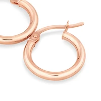Anneaux de 14 mm en or rose 10 K