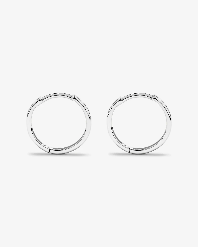 13.5mm Polished Huggie Earrings in Sterling Silver