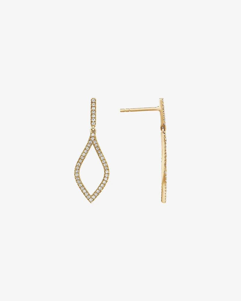 Drop Earrings with .25 Carat TW Diamonds in 10kt Yellow Gold