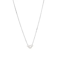 Ensemble boucles d'oreilles et collier de perles de culture d'eau douce en argent sterling