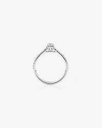 Bague de fiançailles en or blanc 14 K avec diamants totalisant 0,50 ct
