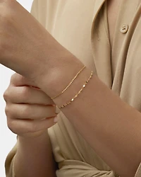 Bracelet à rangs multiples en or jaune 10 K