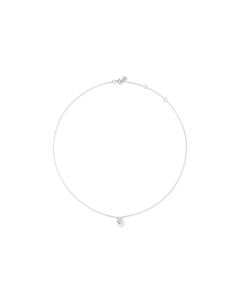 Lume Lab Round Pendant with 0.10 Carat TW of Laboratory-Grown Diamonds in Sterling Silver
