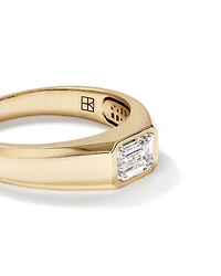 Bague Solitaire avec Diamant de Laboratoire de 1,00 Carat TW en Or Jaune 14 Carats