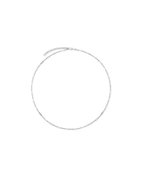 Collier à chaîne alternée à 3 et 1 trombone fin de 50 cm (20 po) et 3 mm de largeur en argent sterling