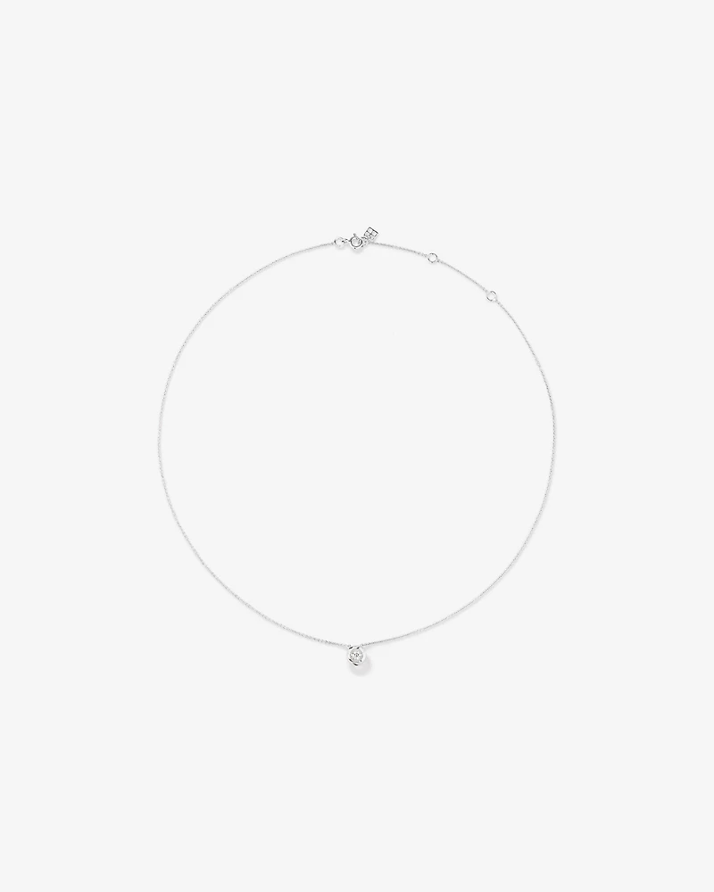 Lume Lab Round Pendant with 0.10 Carat TW of Laboratory-Grown Diamonds in Sterling Silver