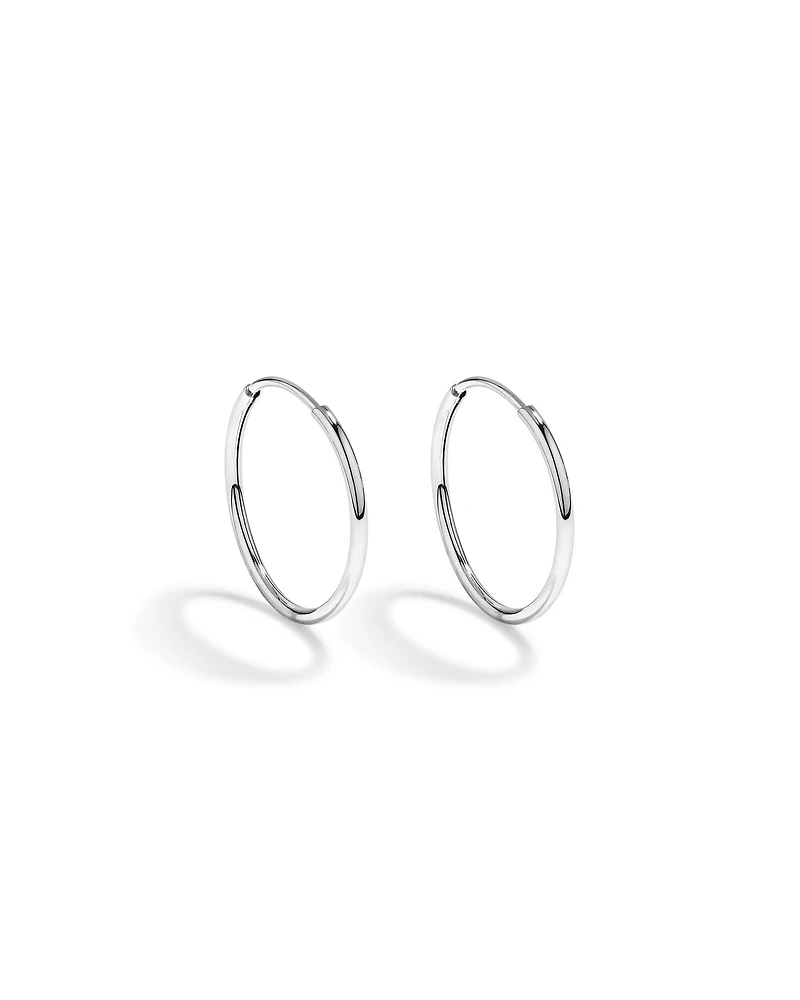 14mm Sleeper Earrings in Sterling Silver