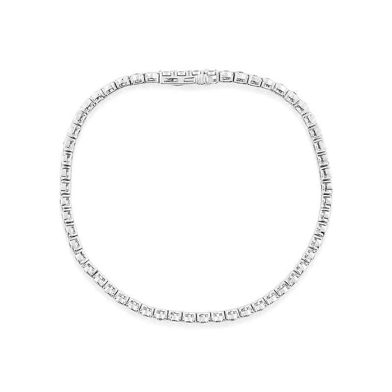 0.50 Carat TW Diamond Tennis Bracelet in Sterling Silver