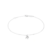 19cm (7.5") R Initial Bracelet in Sterling Silver