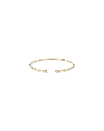 Jonc flexible en diamant en or jaune 10kt