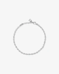 19cm (7.4") Round Tennis Bracelet with Cubic Zirconia in Sterling Silver