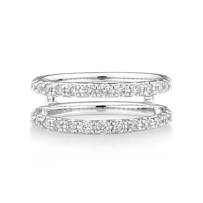 Enhancer Ring with 1/2 Carat TW of Diamonds in 14kt White Gold