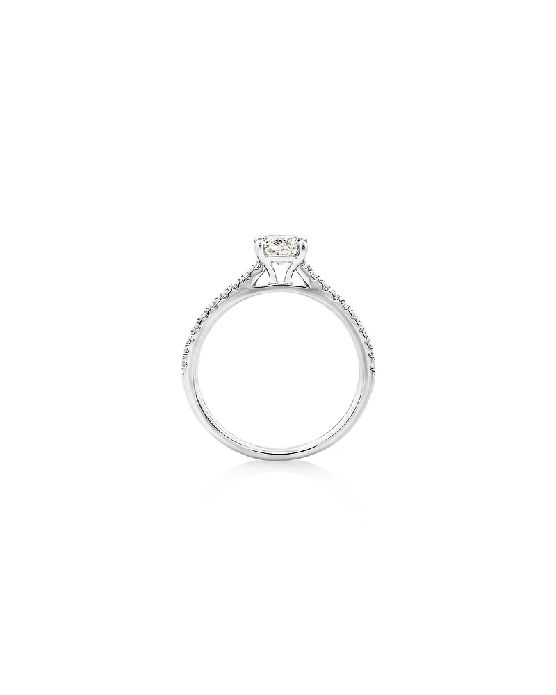 Engagement Ring with 0.78 Carat TW Diamonds in 14kt White Gold