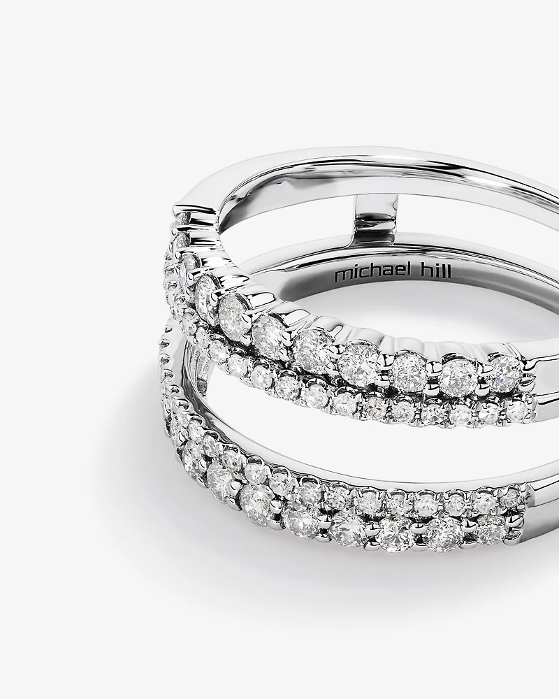 Enhancer Ring with 0.70 Carat TW of Diamonds in 14kt White Gold