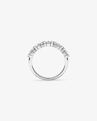 LAB. Pear and Round Brilliant Ring with 1.05 Carat TW of Laboratory-Grown Diamonds in 10kt White Gold