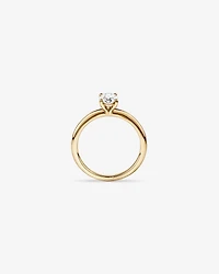 Bague de fiançailles solitaire ovale en diamant cultivé en laboratoire TW de 0,70 carat en or jaune 14 carats