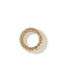 Twisted Circle Pendant Connector in 10k Yellow Gold
