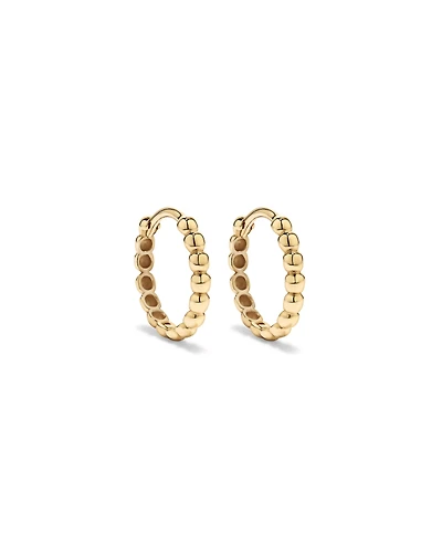 Créoles perlées 13,5 mm en or jaune 10 carats