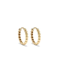 Créoles perlées 13,5 mm en or jaune 10 carats
