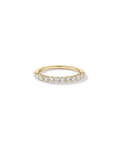0.60 Carat TW Claw Set Round Brilliant Laboratory-Grown Diamond Wedding Ring in 14kt Yellow Gold