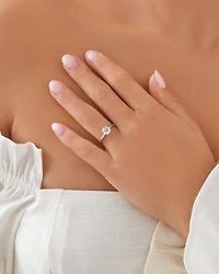 Carat TW Round Brilliant Laboratory-Grown Diamond Solitaire Engagement Ring in 14kt Gold