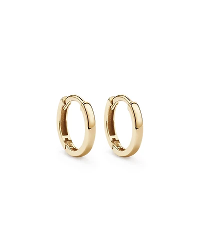 12mm Polished Huggie Earrings in 10kt Yellow Gold