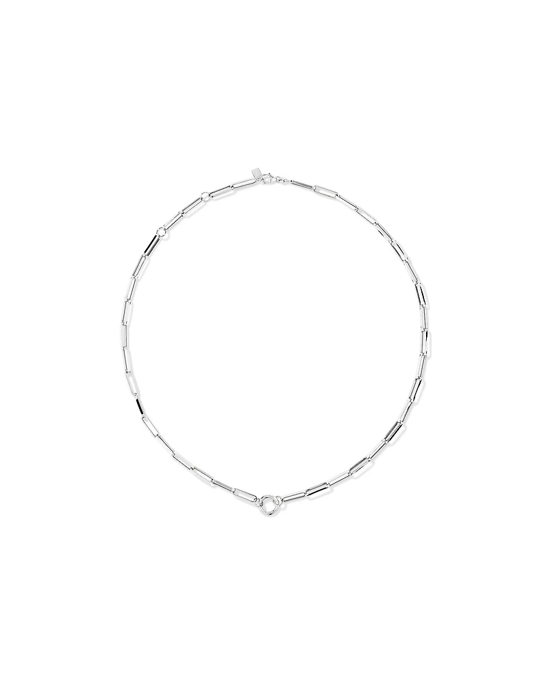 Chaîne à pendentif ouverte avec trombone carré de 60 cm (24") en argent sterling