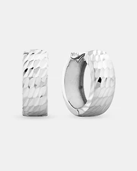 11mm Huggie Earrings 10kt White Gold