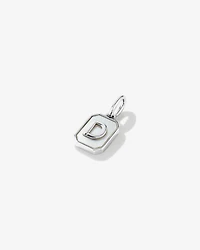 Pendentif initiale Lettre D en nacre et argent sterling